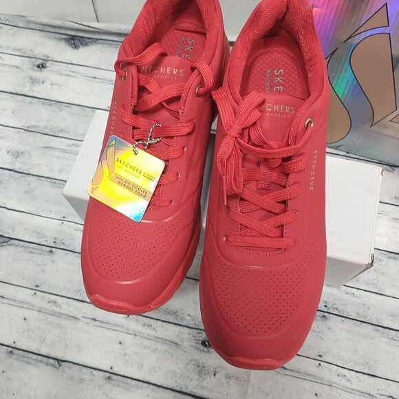 Skechers Million Air Elevated Air 155401 Red Sneaker Women’s SZ 9.5 New With Box - Picture 6 of 12